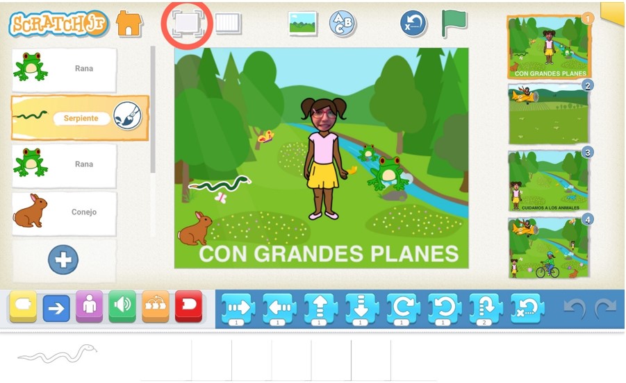 Pantalla completa Interfaz con el símbolo de pantalla completa rodeado